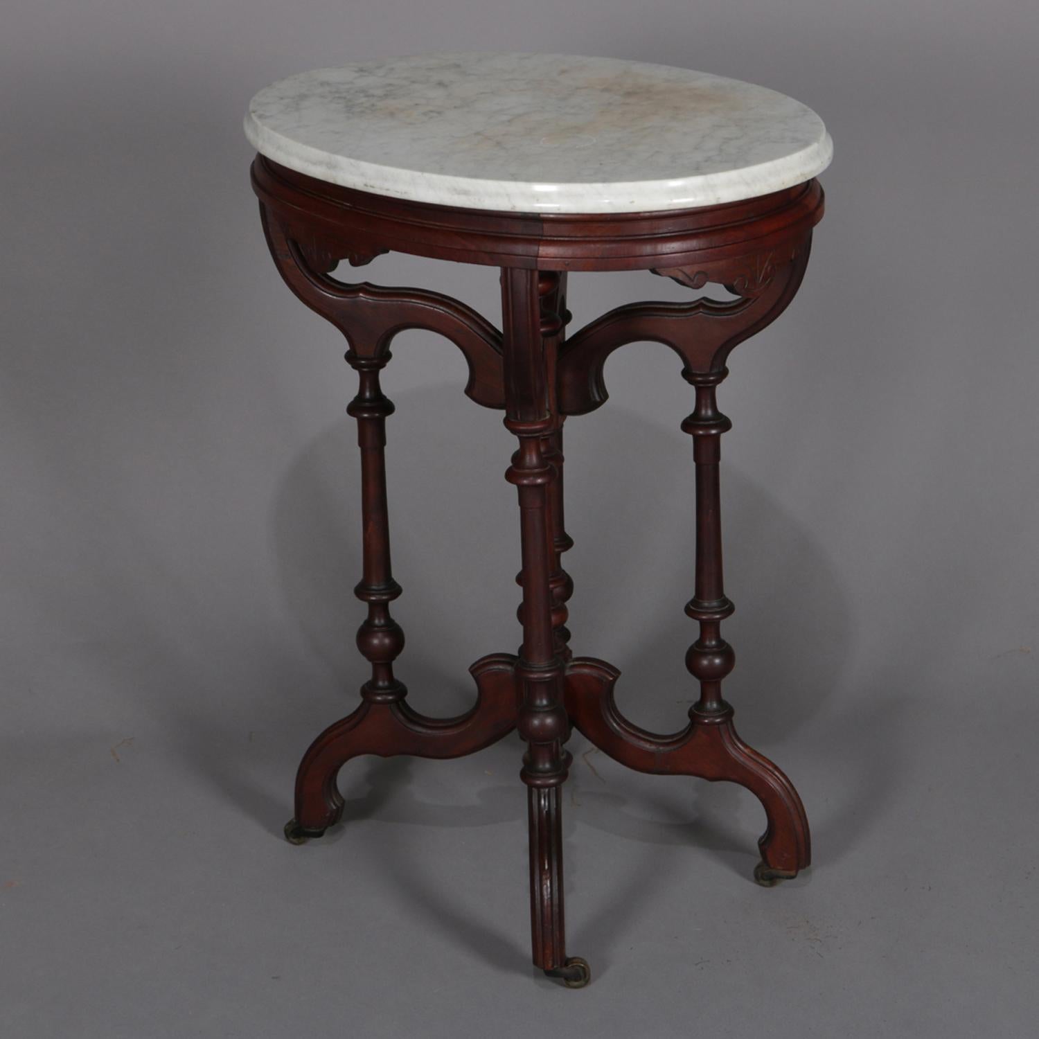 marble top plant stand antique