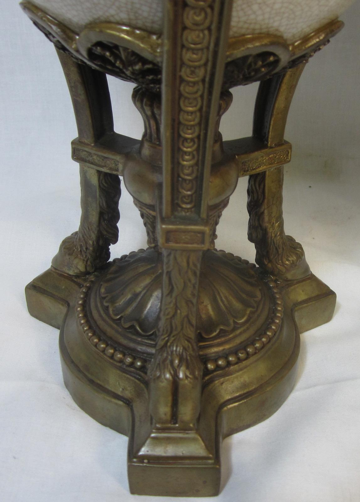 Late 19th Century French Ceramic and Ormolu Lidded Urn