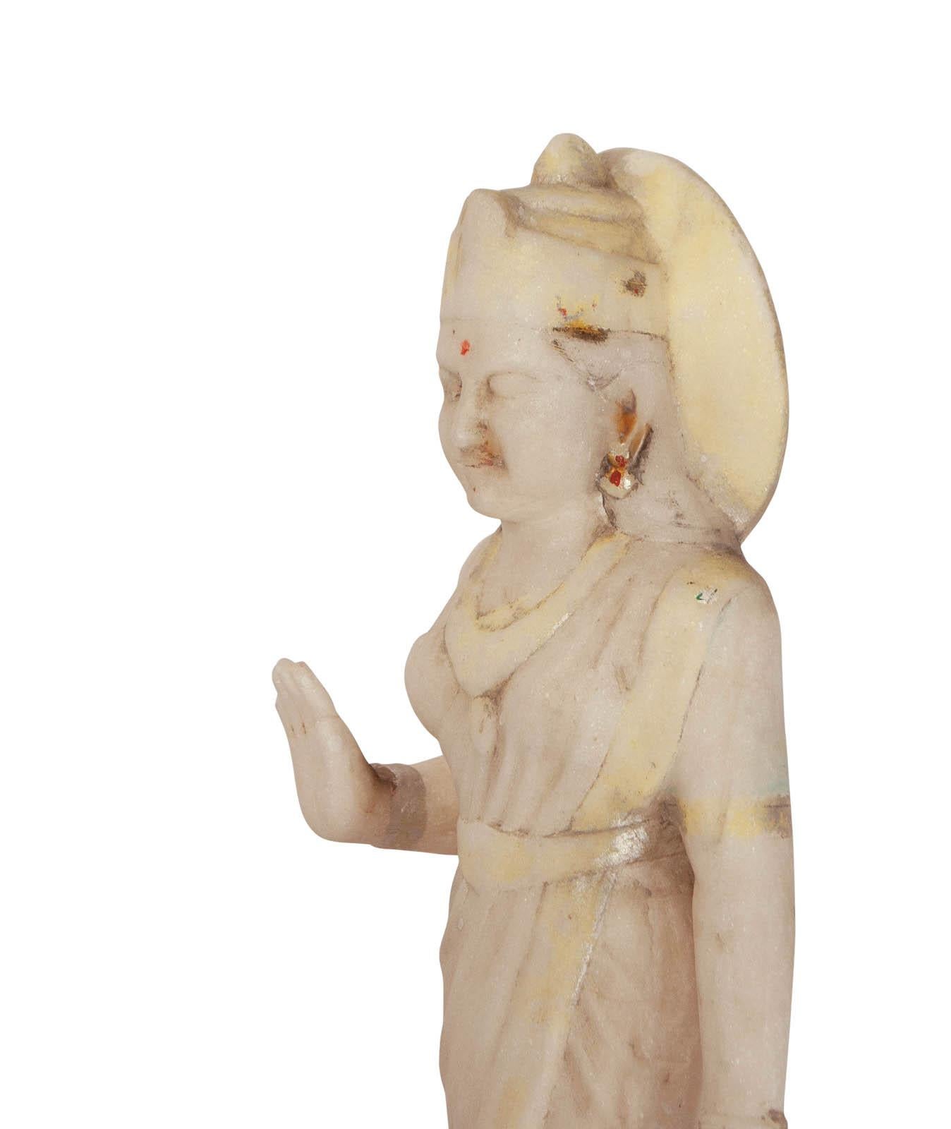 Marble Statute of a Goddess, India, circa 1900 In Good Condition In San Francisco, CA
