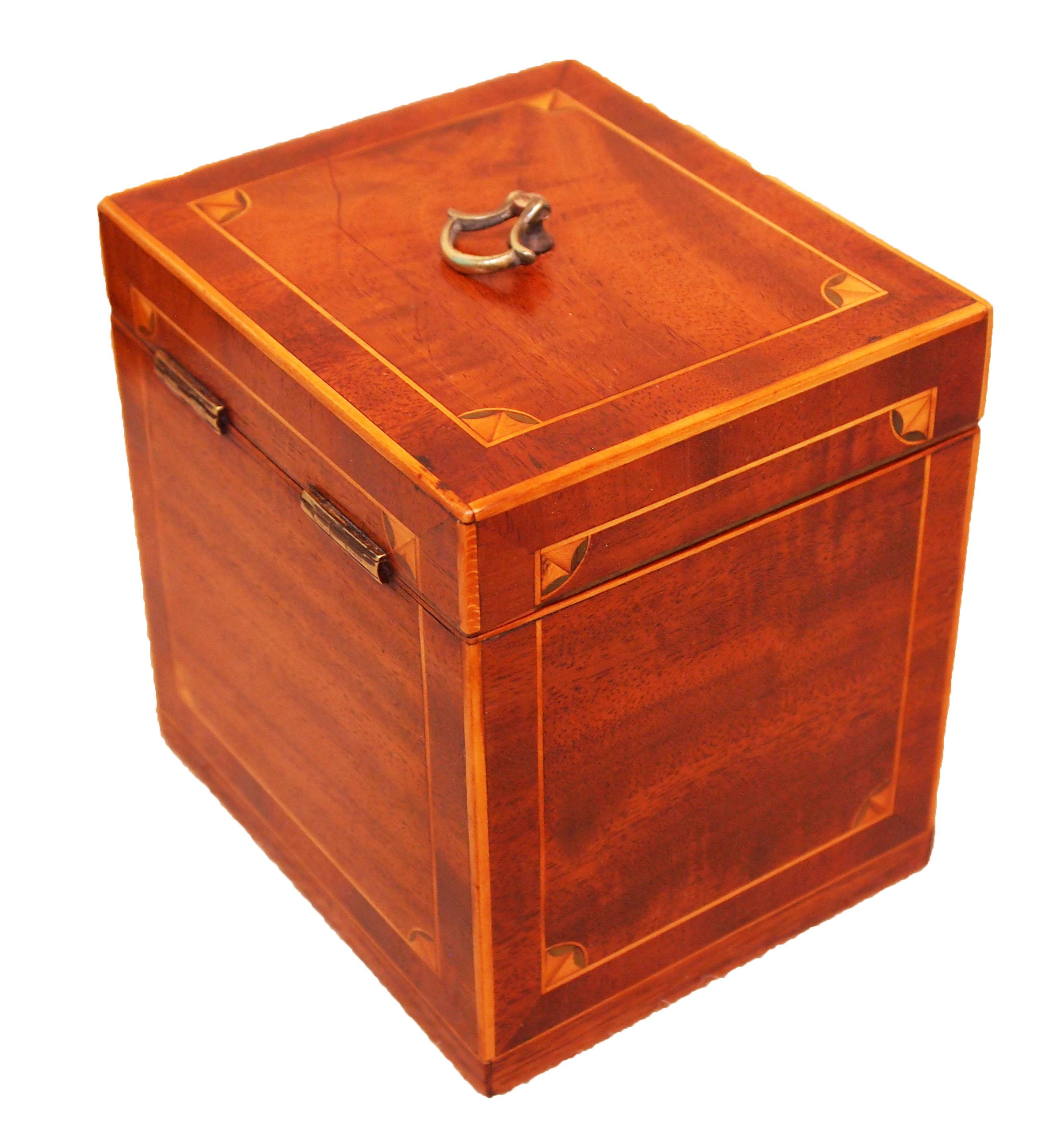 Antique Georgian Mahogany Tea Caddy In Excellent Condition In Bedfordshire, GB