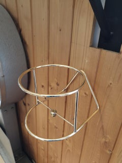 Carl Auböck '4723' Polished Brass Plug-In Wall Light with White Shade