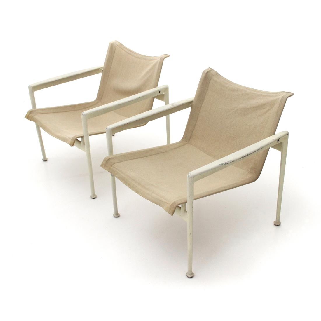 Aluminum Outdoor 1966 Armchairs by Richard Schultz for Knoll, 1960s, Set of Two