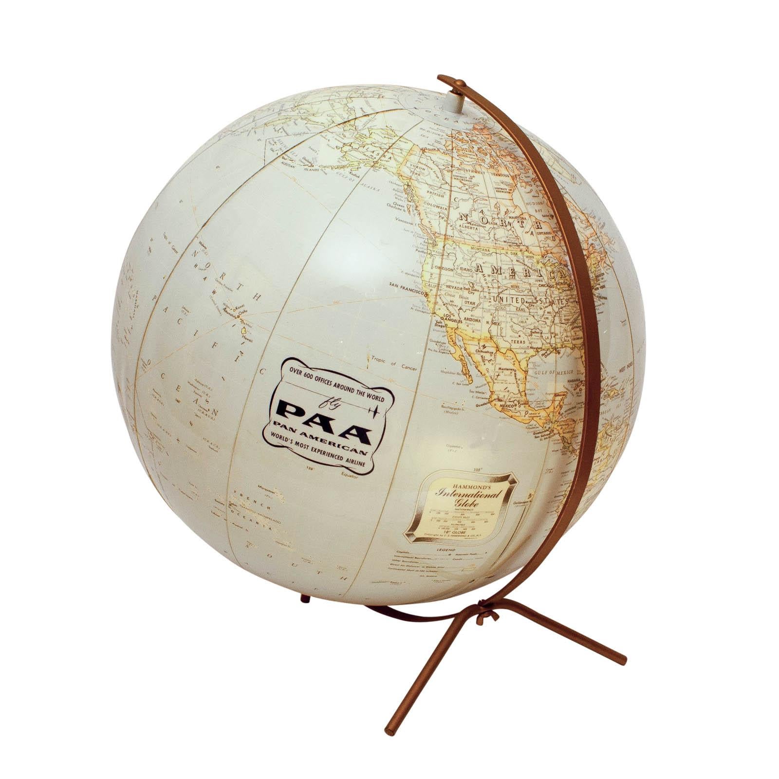 20th Century Iconic Pan Am Globe, circa 1950s
