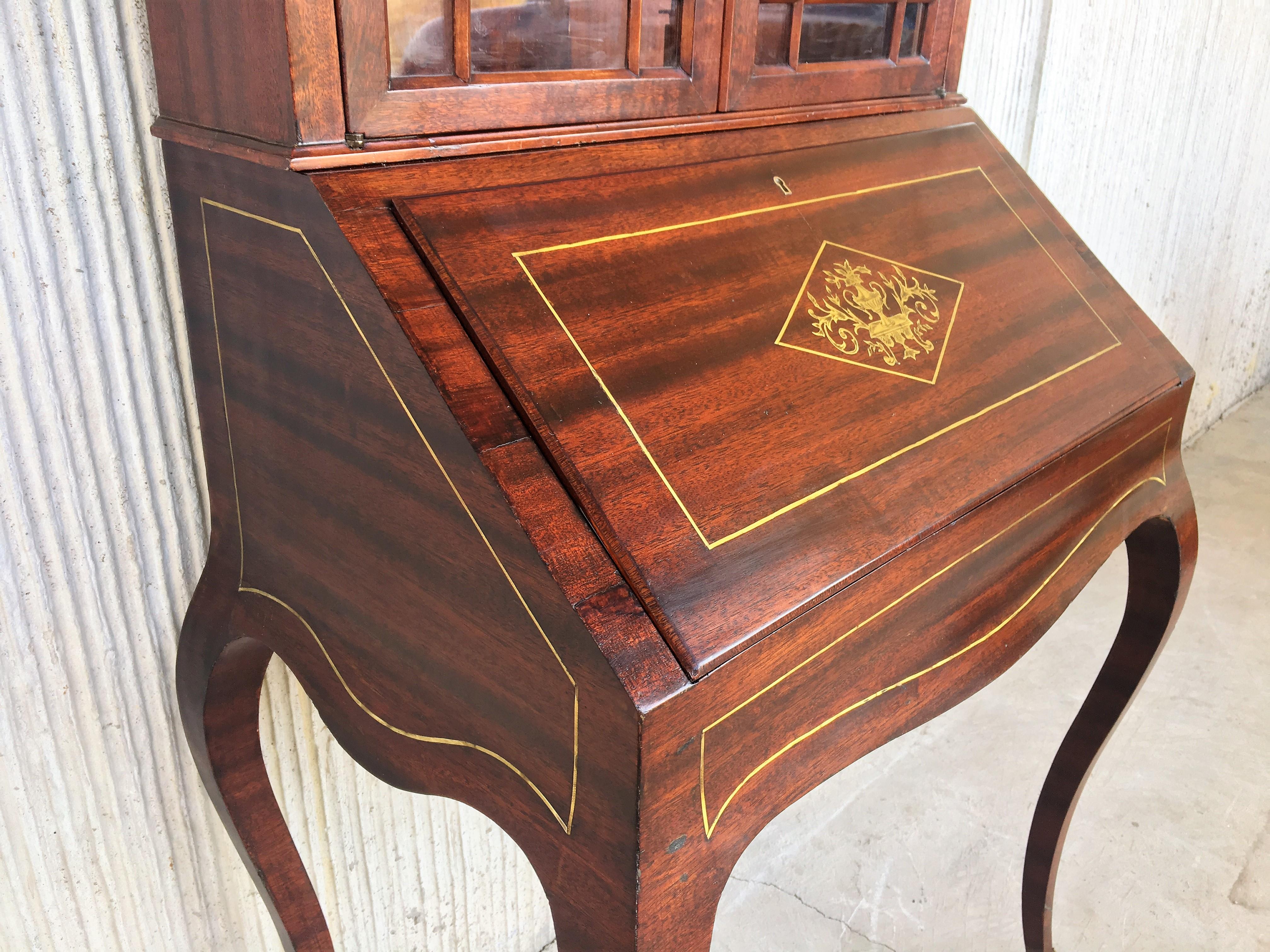 19th Century Louis XVI Style French Inlaid Secretary Desk 2