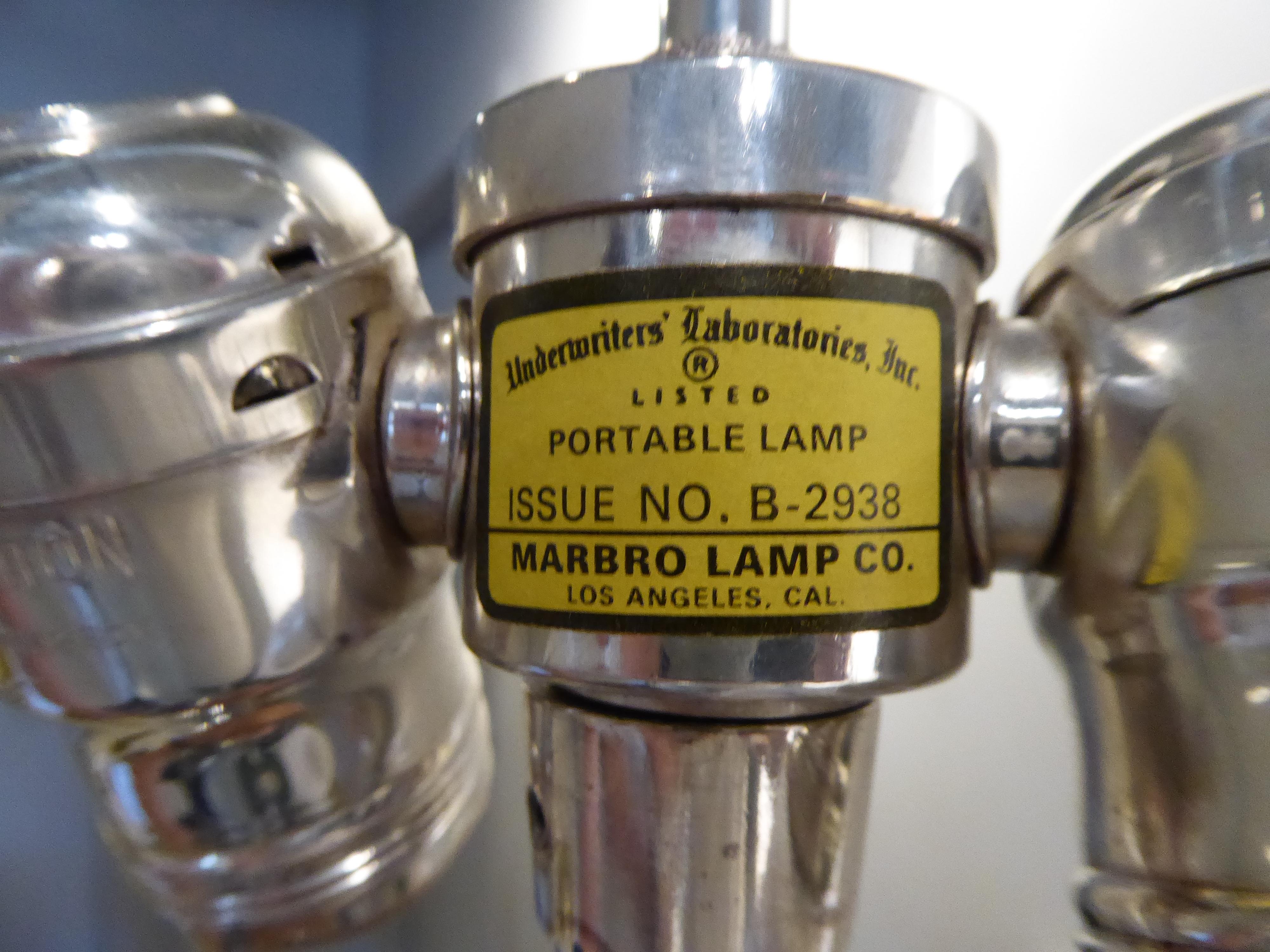 Mid-20th Century Pair of Murano Glass Column Lamps by the Marbro Lamp Co