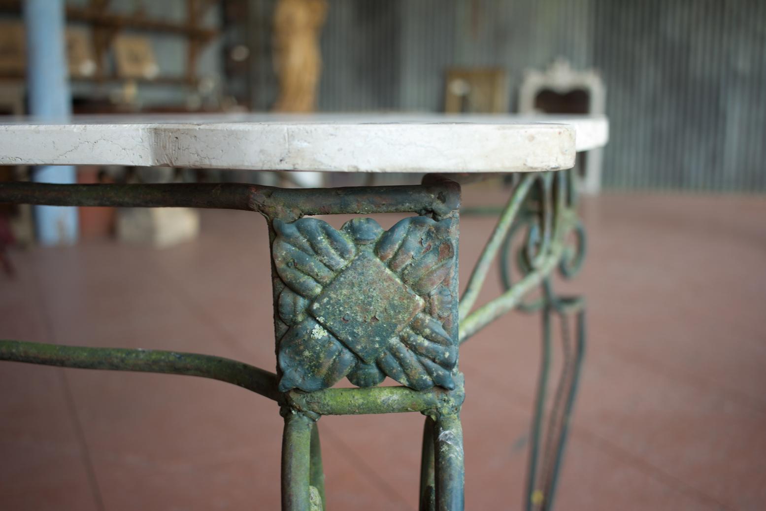 Antique English Art Nouveau Garden Table 1