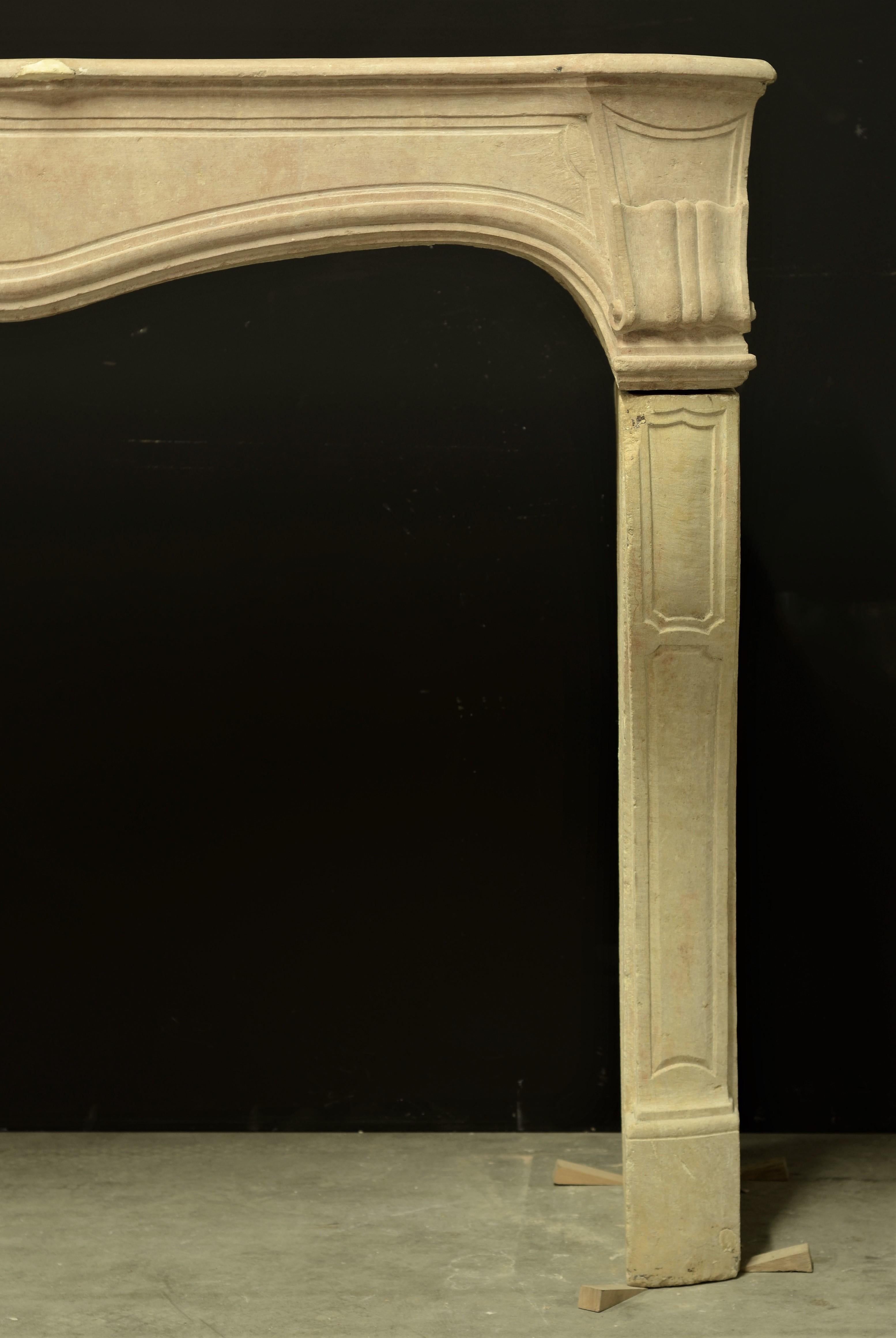 18th Century Antique Fireplace Mantel from France For Sale