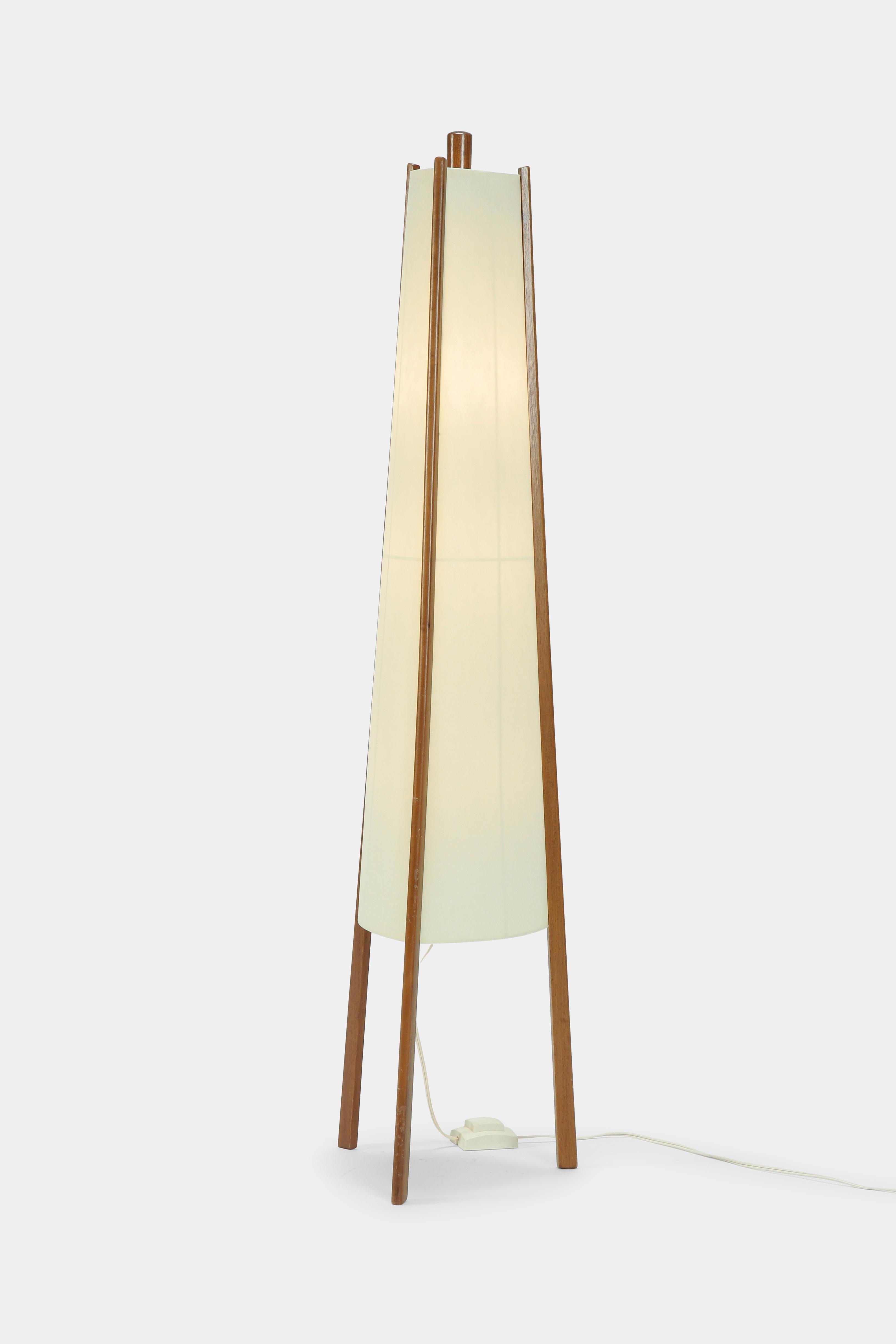 Swiss Floor Lamp Walnut, 1950s 2