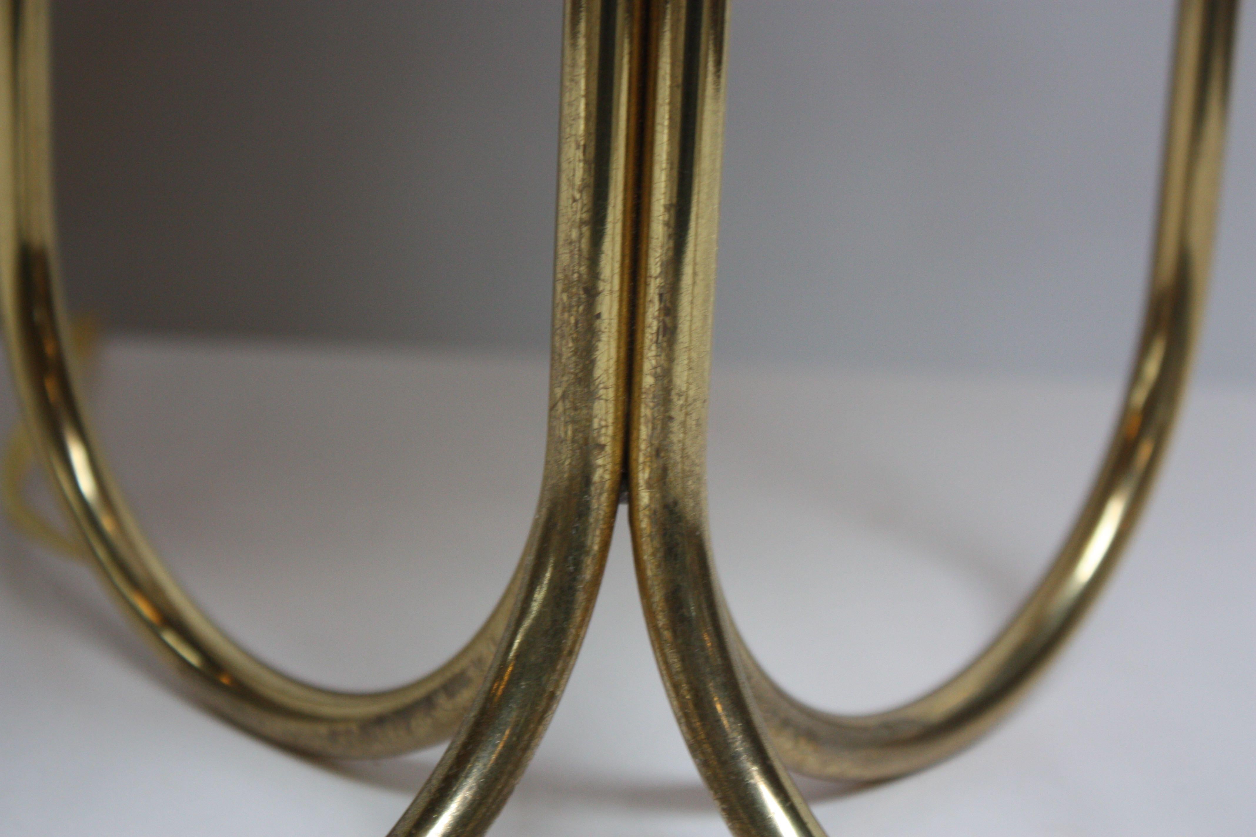 Mid-Century Modern Four-Fixture Brass Table Lamp 1