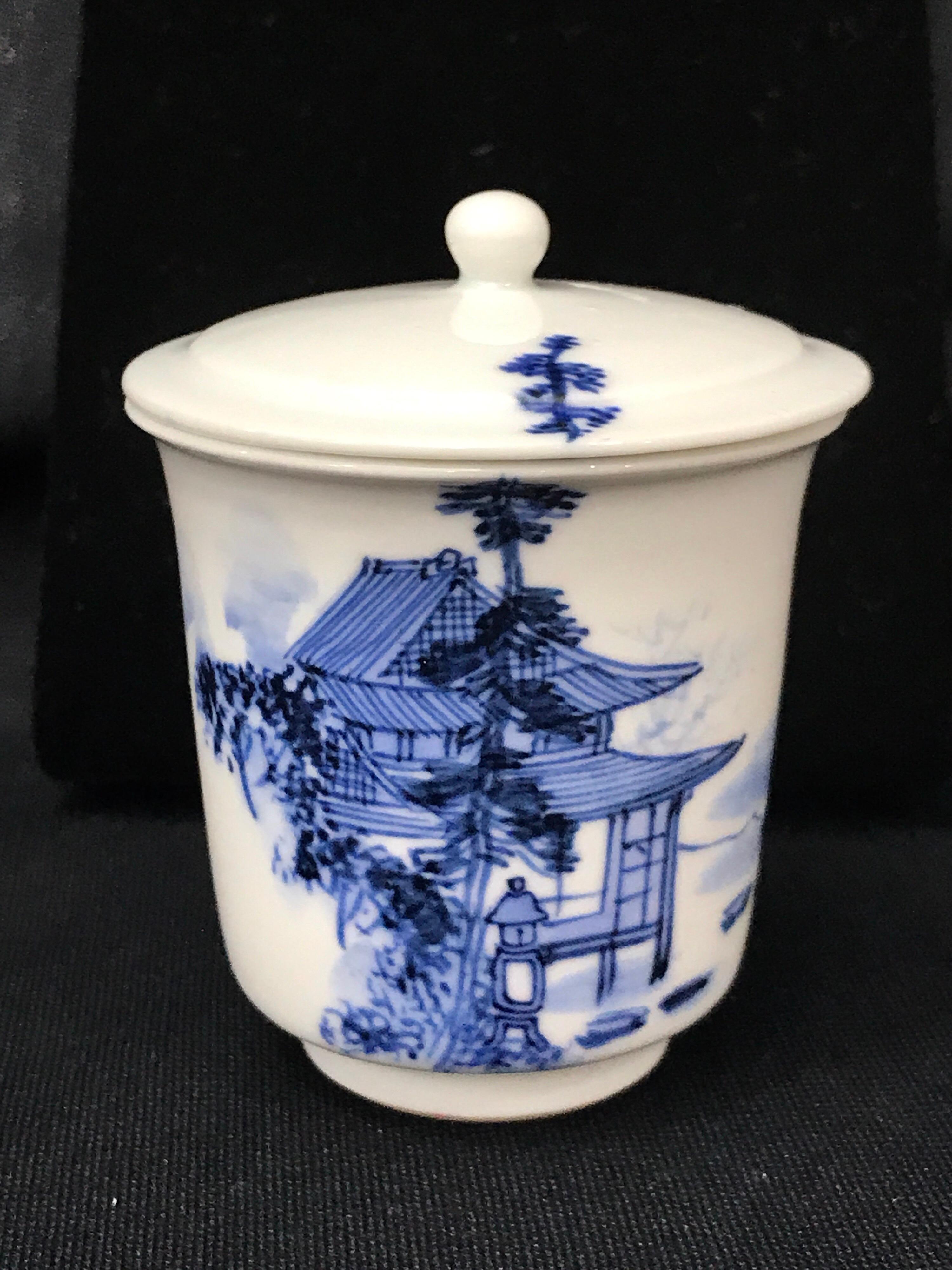 Two Japanese Arita Covered Cups For Sale 1