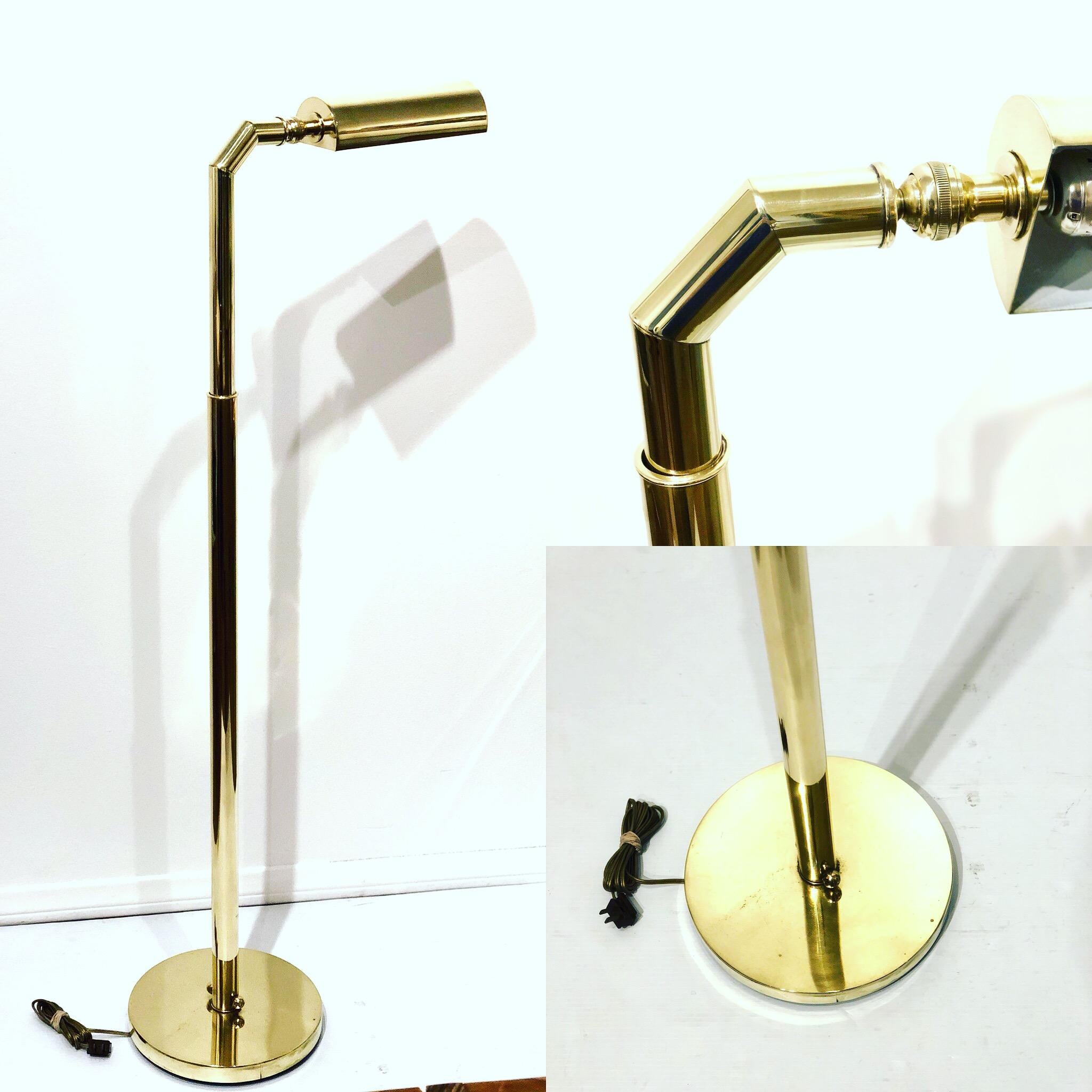 Polished Brass Multi-Directional Rare Floor Lamp 2