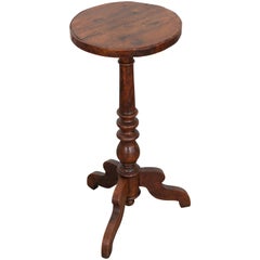 French 19th Century Small Round Walnut Table