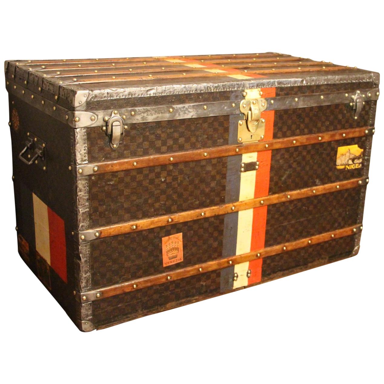 1890s Large Checkered Louis Vuitton Trunk, Malle Louis Vuitton