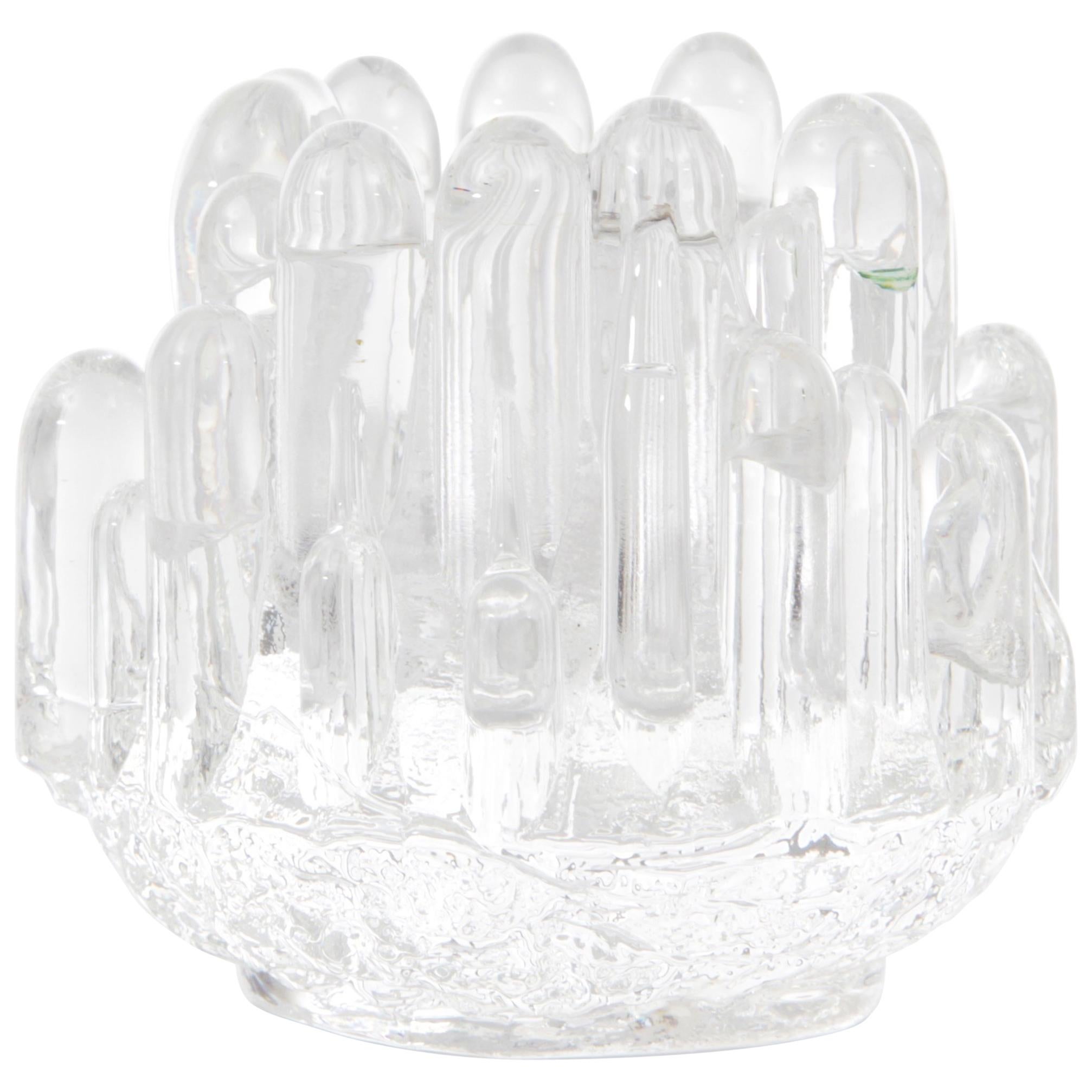 Kerzenhalter aus skandinavischem Glas, Mid-Century Modern im Angebot