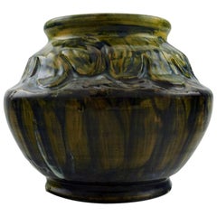 Møller & Bøgely, Art Nouveau Pottery Vase of Glazed Ceramics, circa 1920s