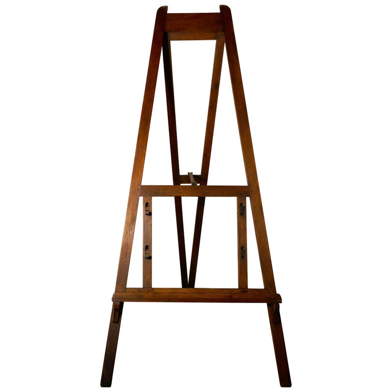 Large Rustic Pine Adjustable Artists’ Easel, or Blackboard Easel at 1stDibs