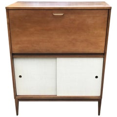 Mid Century Paul McCobb Drop Lid Desk with Storage Cabinet, 1950s