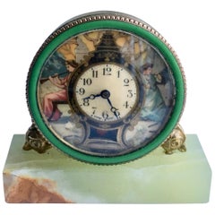 Swiss Hand-Painted Desk Clock