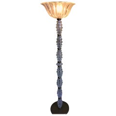 Barovier e Toso Floor Lamp Murano Glass Brass, 1940