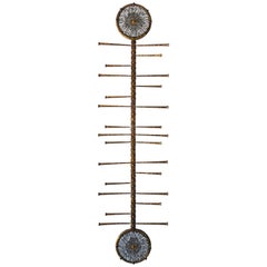 "Tribal" Wall Sculpture by American Artists Del and Brenda Williams,
White
"Tribal" Wall Sculpture by American Artists Del and Brenda Williams,
White