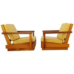 Lounge Chairs Hand Carved in Solid Koa