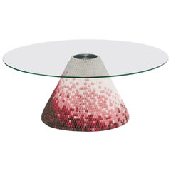 Established & Sons Zipzi in Warm Hues Pattern 3 with Glass Top by Michael Young