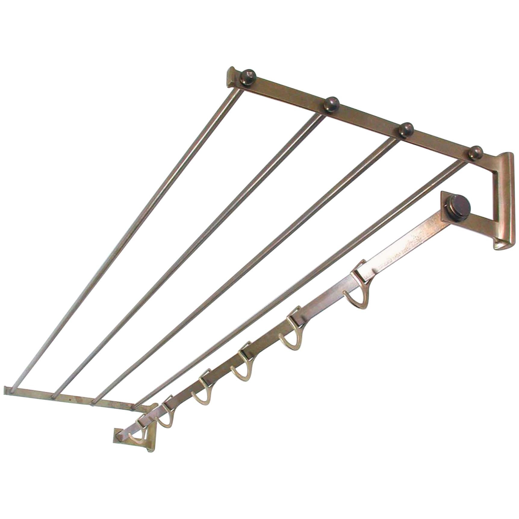 Vintage 1920s Art Deco Bauhaus Austrian Bronze Coat and Hat Rack