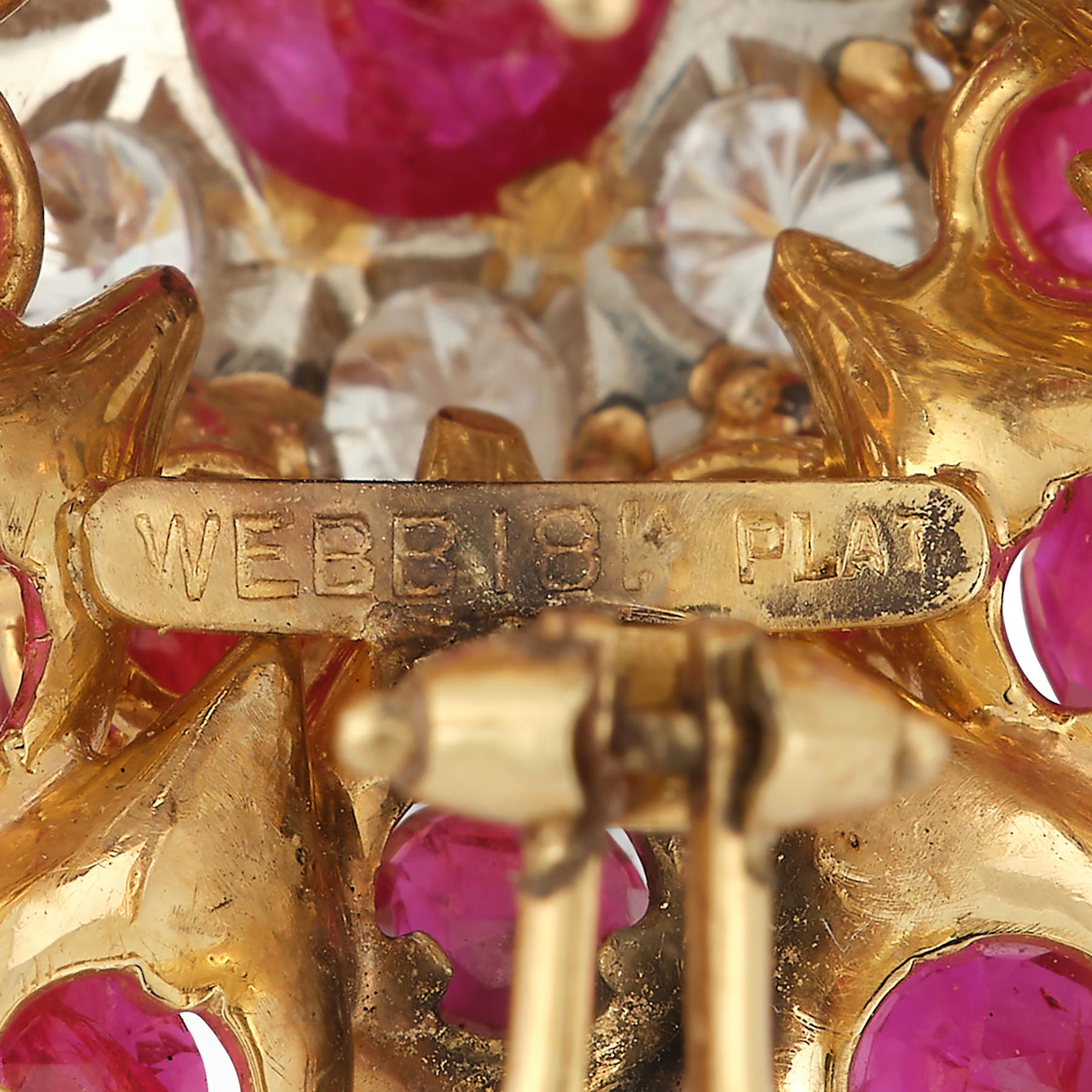 Women's David Webb Ruby Earrings For Sale