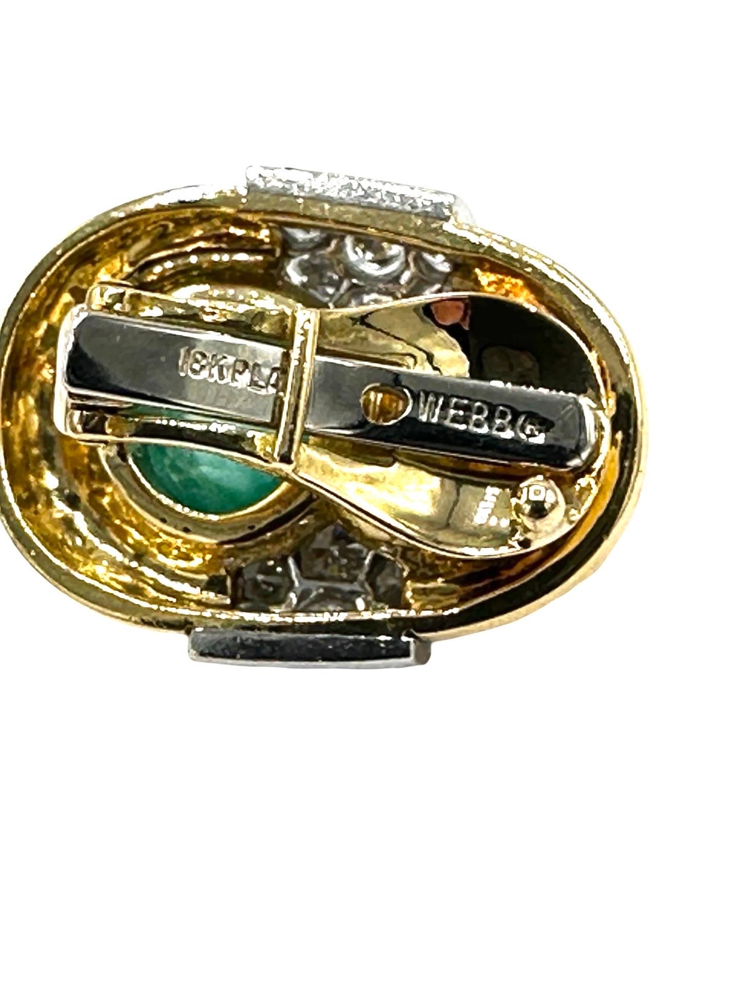 David Webb Ruby Emerald and Diamond 18K Yellow Gold Earrings In Excellent Condition For Sale In Chevy Chase, MD