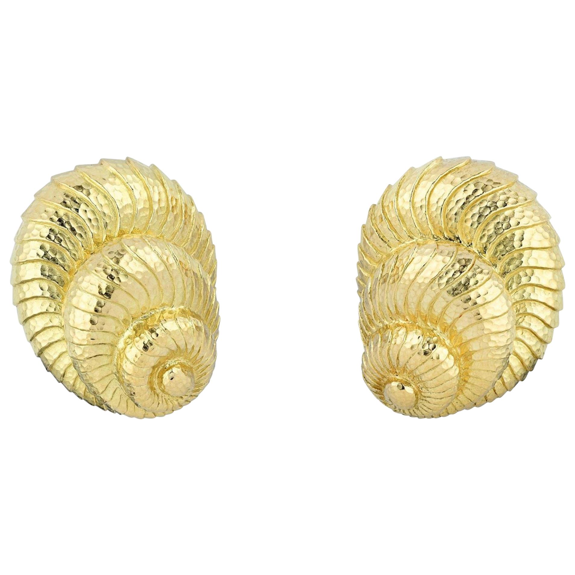 David Webb Shell Earrings