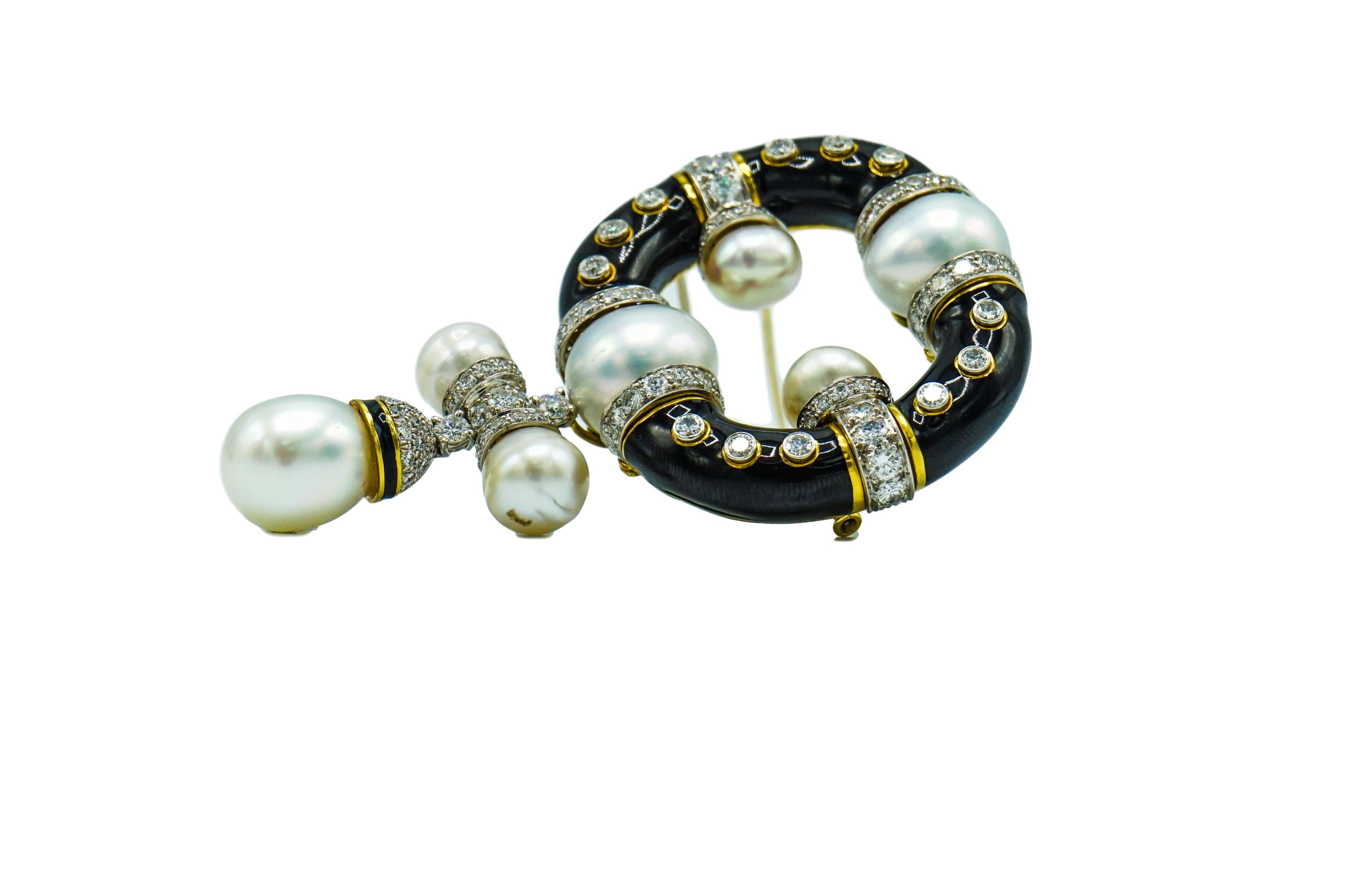 Contemporary David Webb South Seas Cultured Pearls