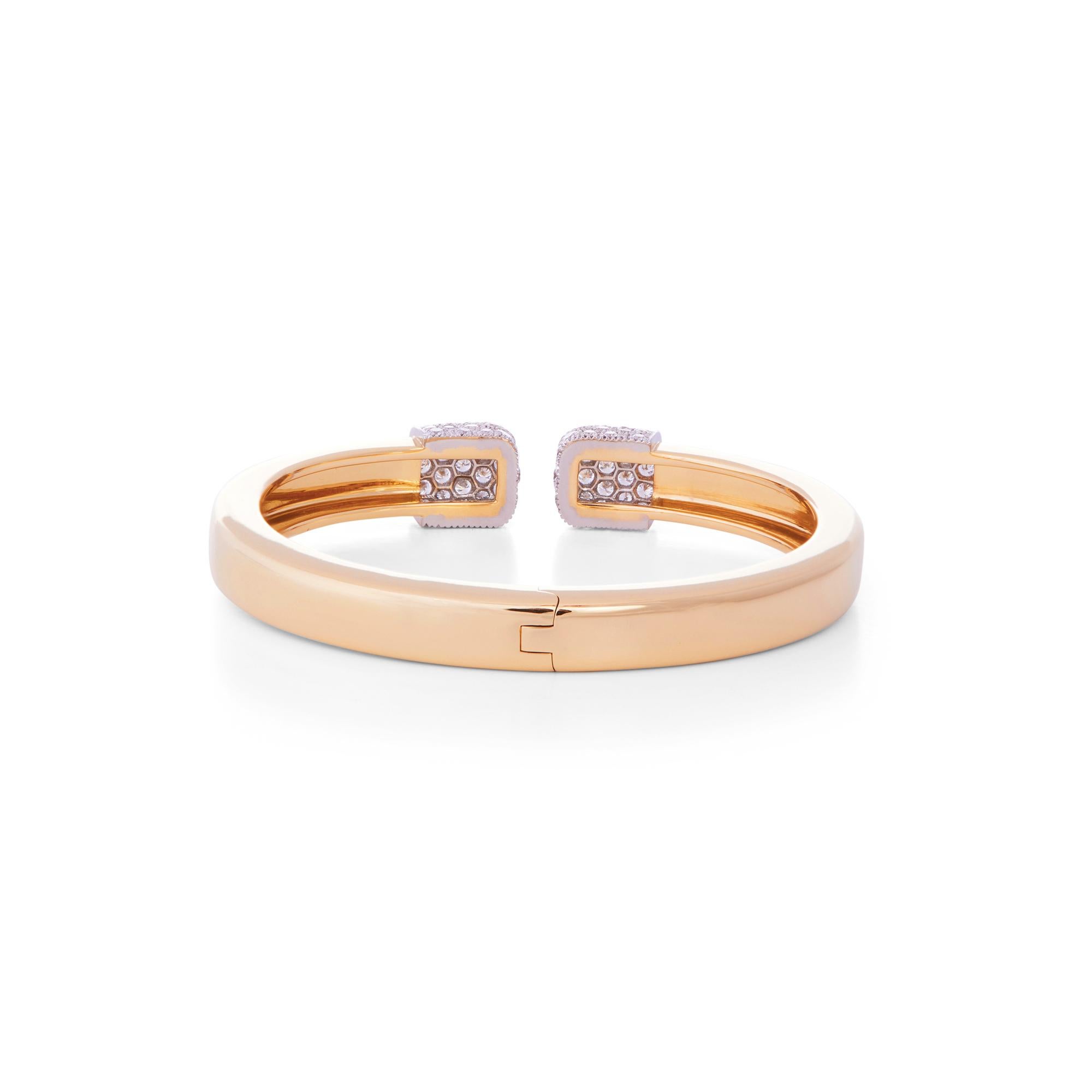 Armreif 'Sugar Cube' aus Gold und Diamanten von David Webb für Damen oder Herren