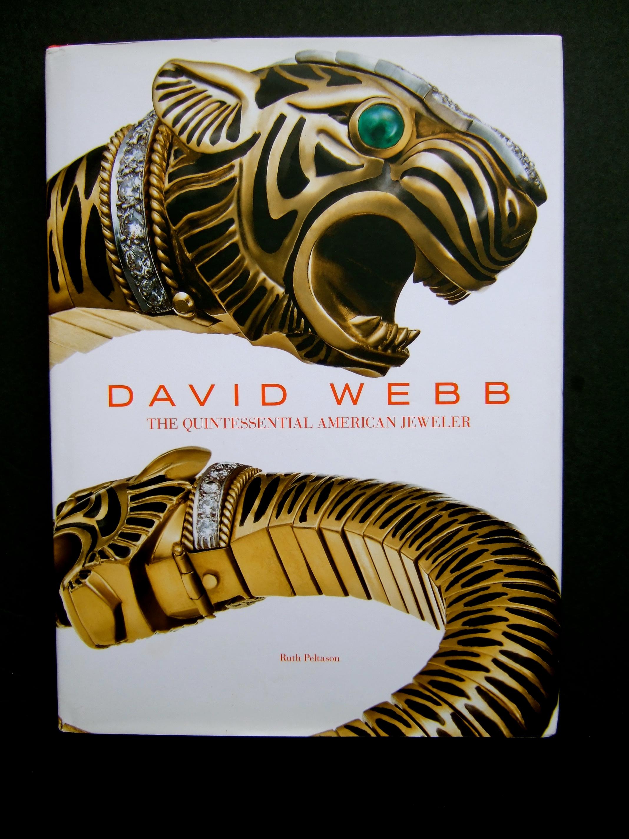 David Webb The Quintessential American Jeweler hard cover book by Ruth Peltrason c 2013
The book is an amazing archive of Webb's extraordinary 20th century jewelry designs
Webb is best known for his enchanting animal themed jeweled enamel bracelets