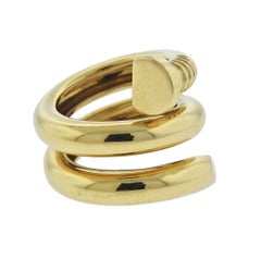 David Webb Tool Chest Gold Nail Wrap Ring