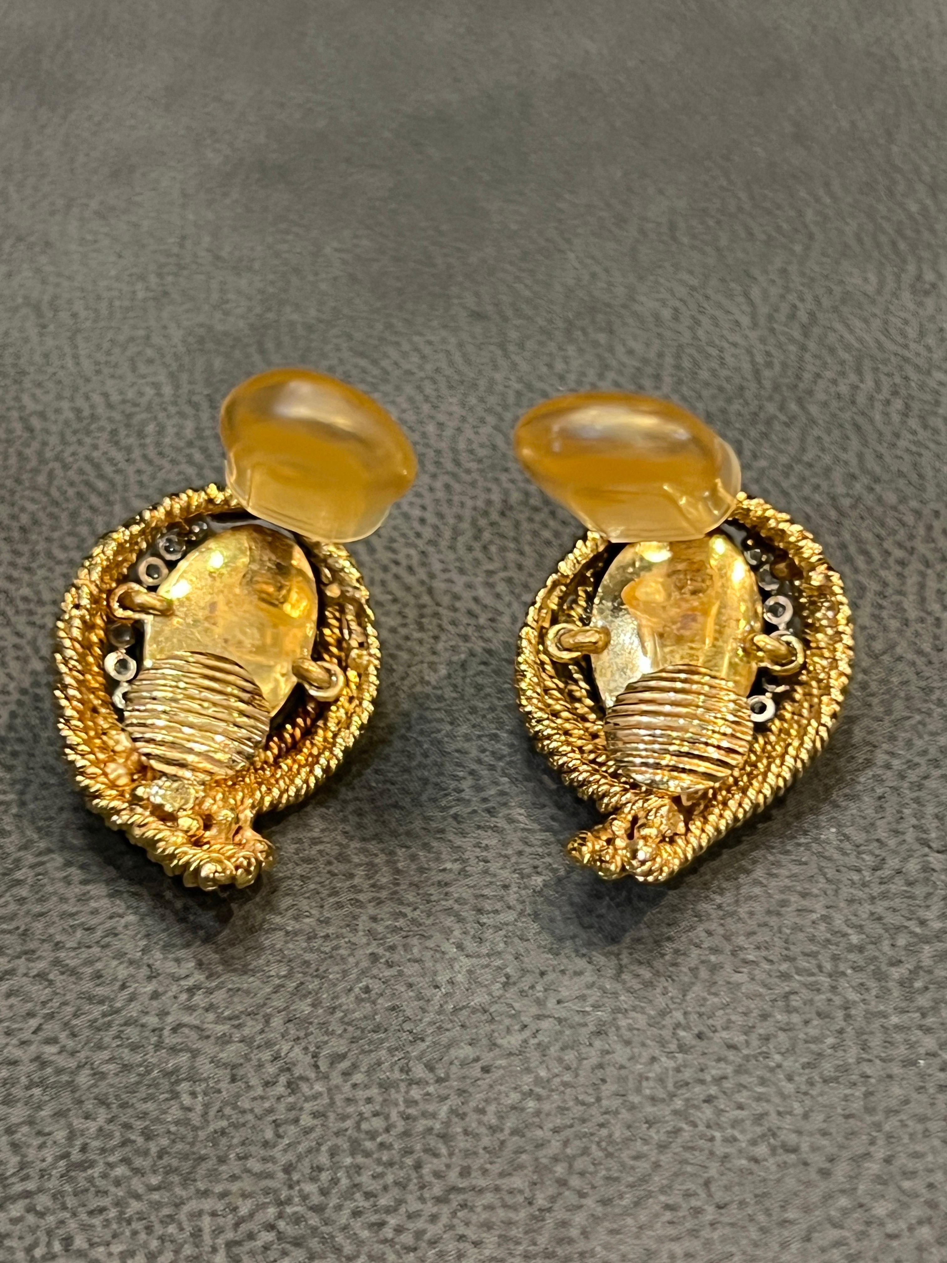 Orecchini con turchese e diamanti di David Webb in vendita 2