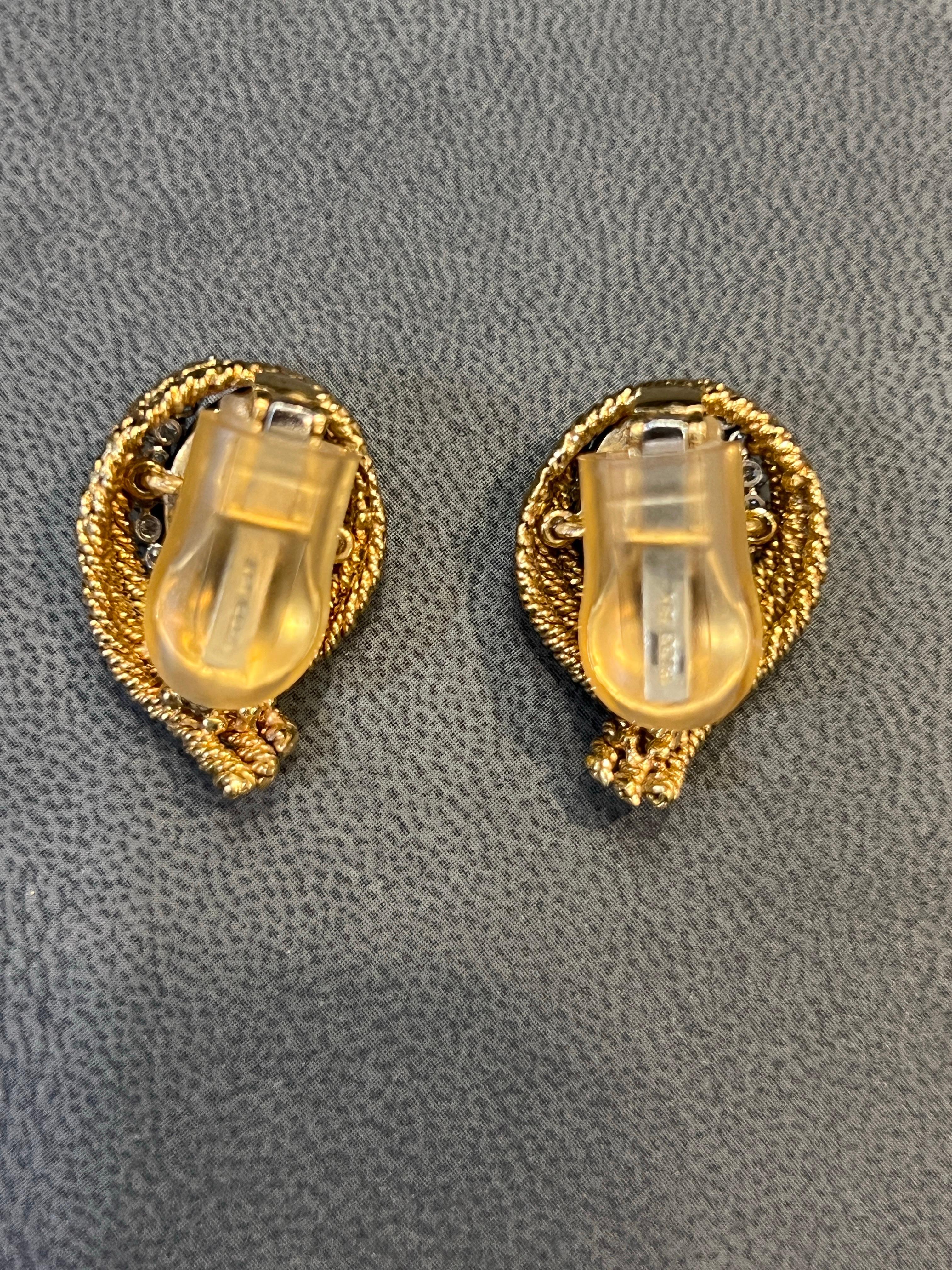 Orecchini con turchese e diamanti di David Webb in vendita 4