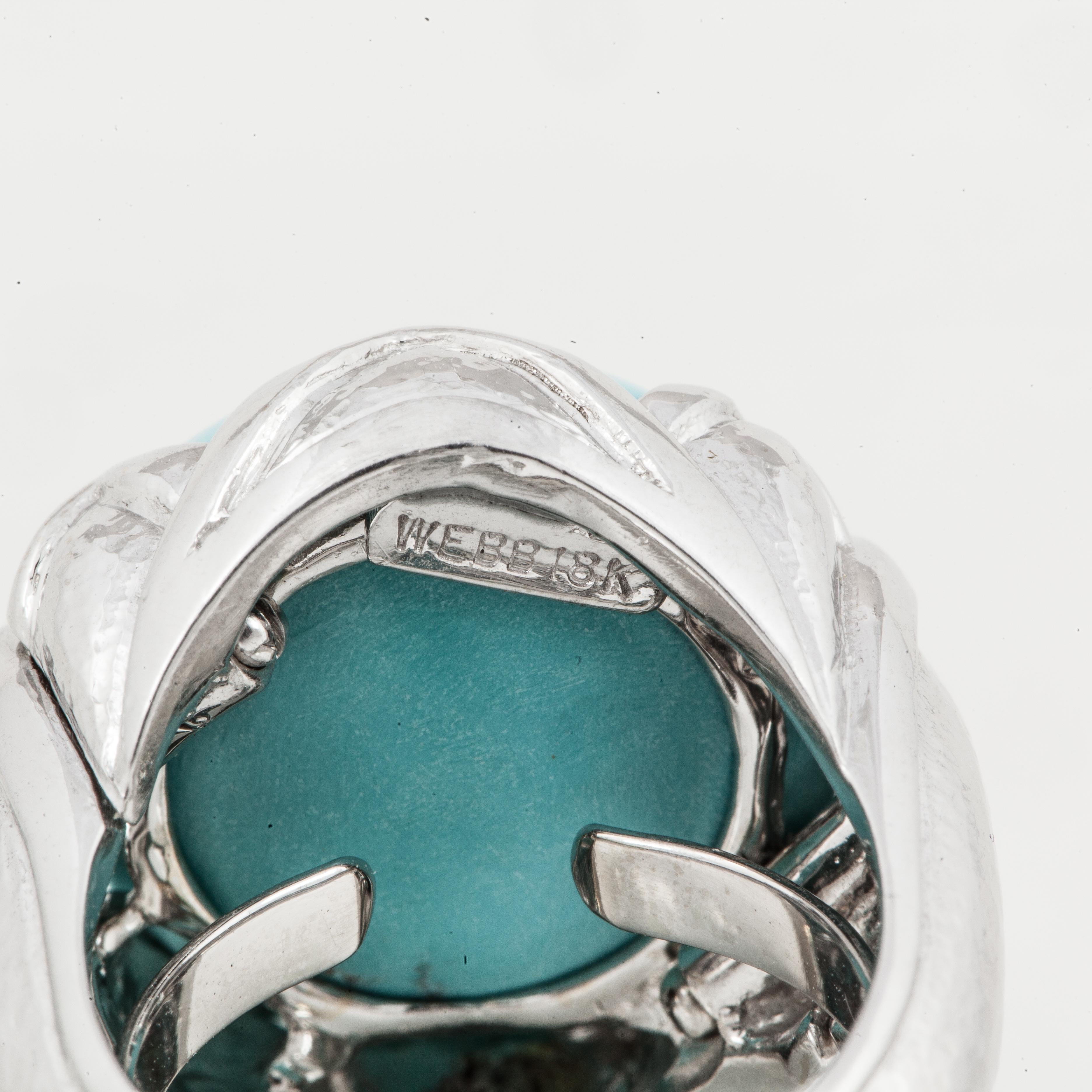 David Webb Turquoise Ring In Good Condition In Houston, TX