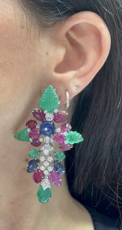 David Webb Tutti Frutti Earrings