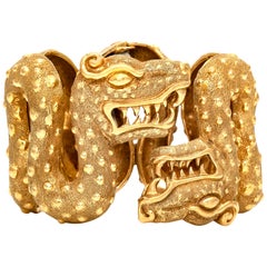 David Webb Two Dragon Cuff Bracelet