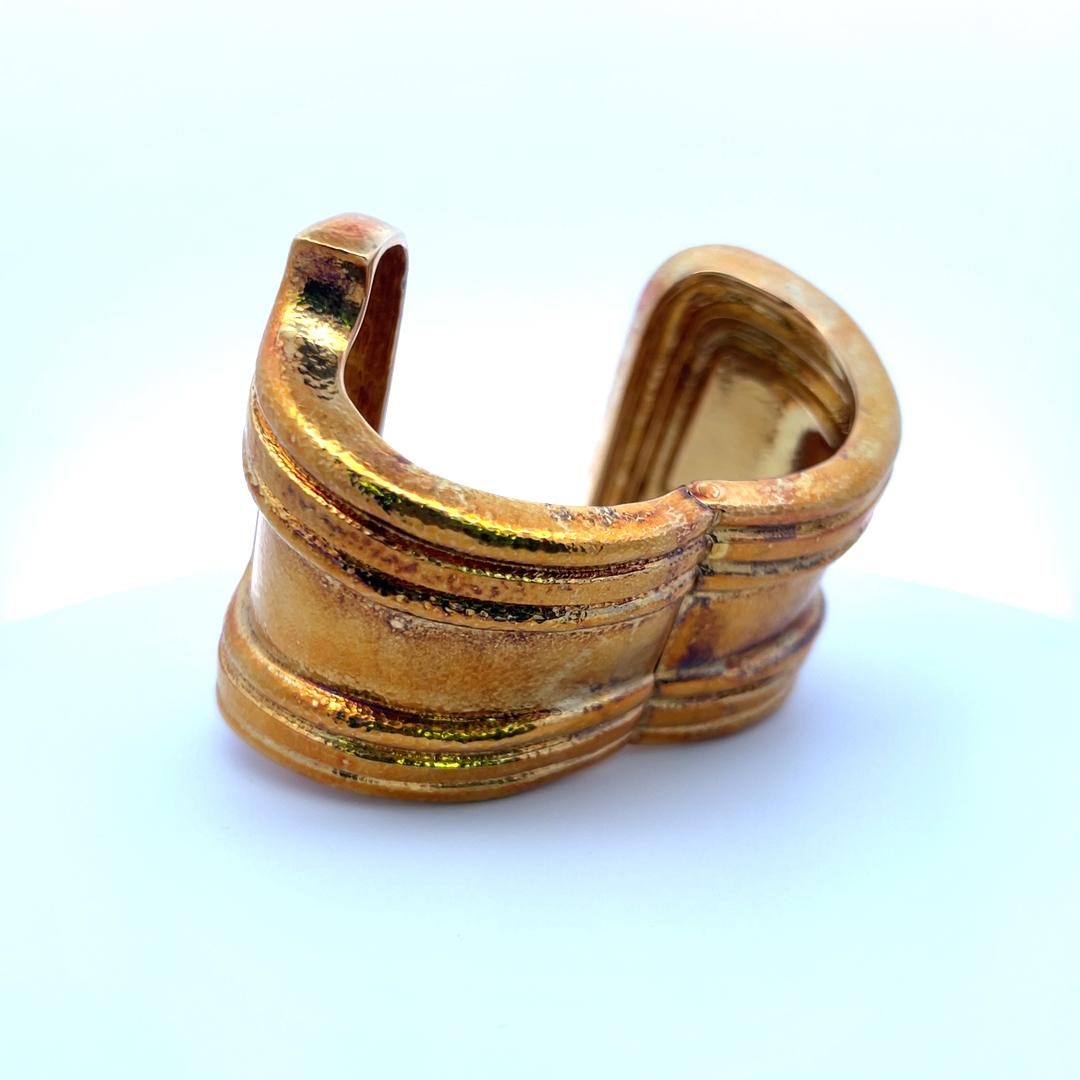 David Webb Bracciale d'epoca in oro giallo 18 carati da 146,40 grammi in vendita 7