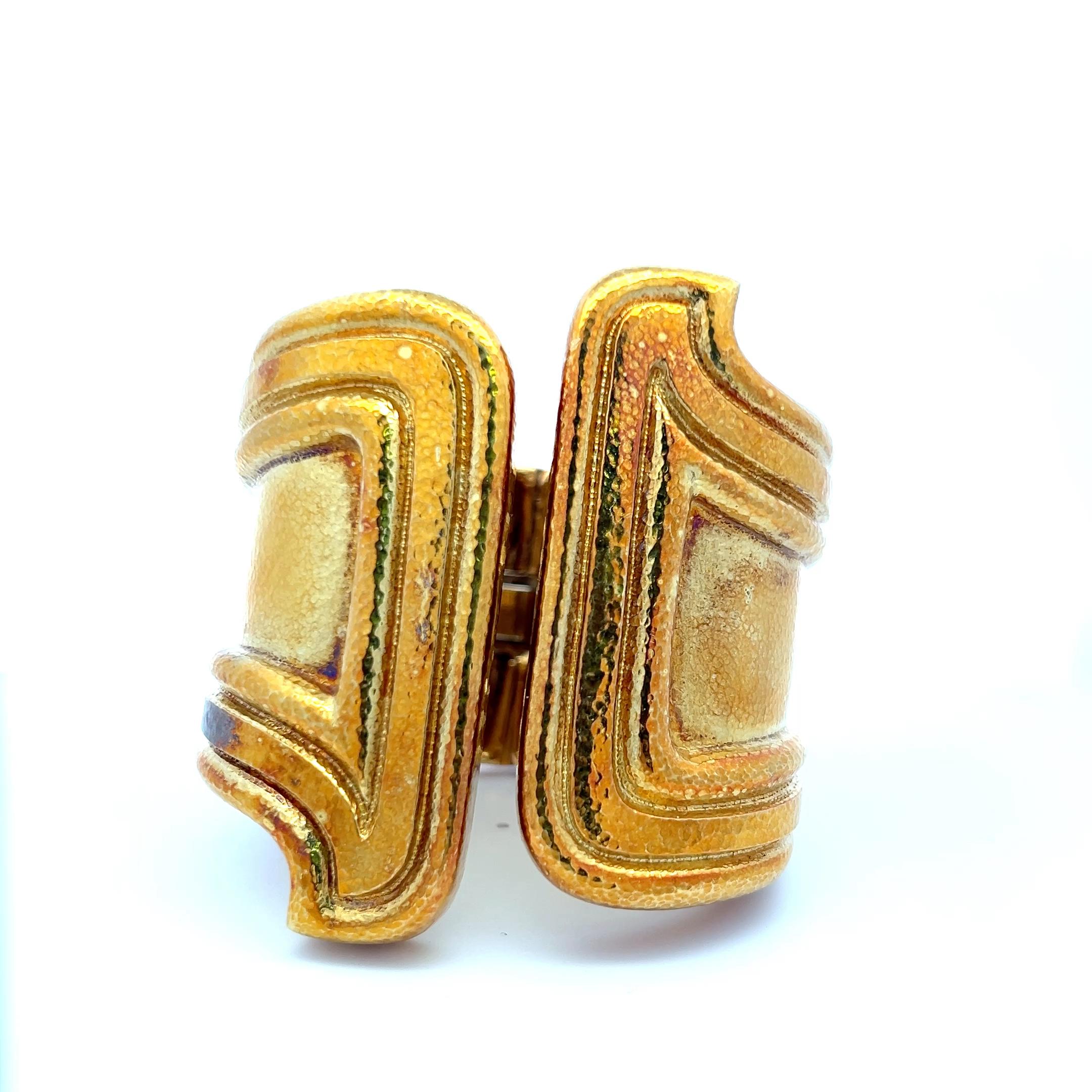 David Webb Bracciale d'epoca in oro giallo 18 carati da 146,40 grammi in vendita 1