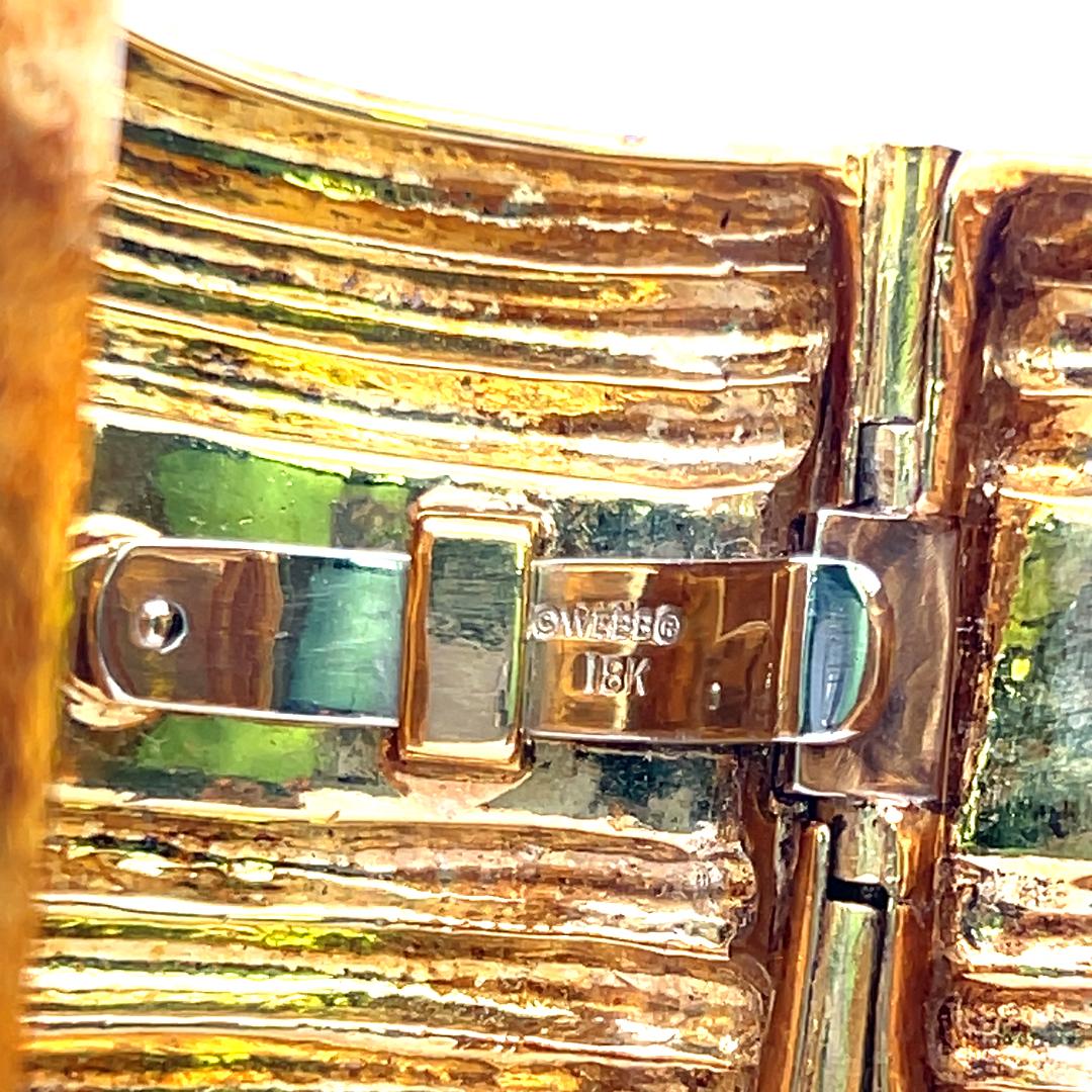 David Webb Bracciale d'epoca in oro giallo 18 carati da 146,40 grammi in vendita 4