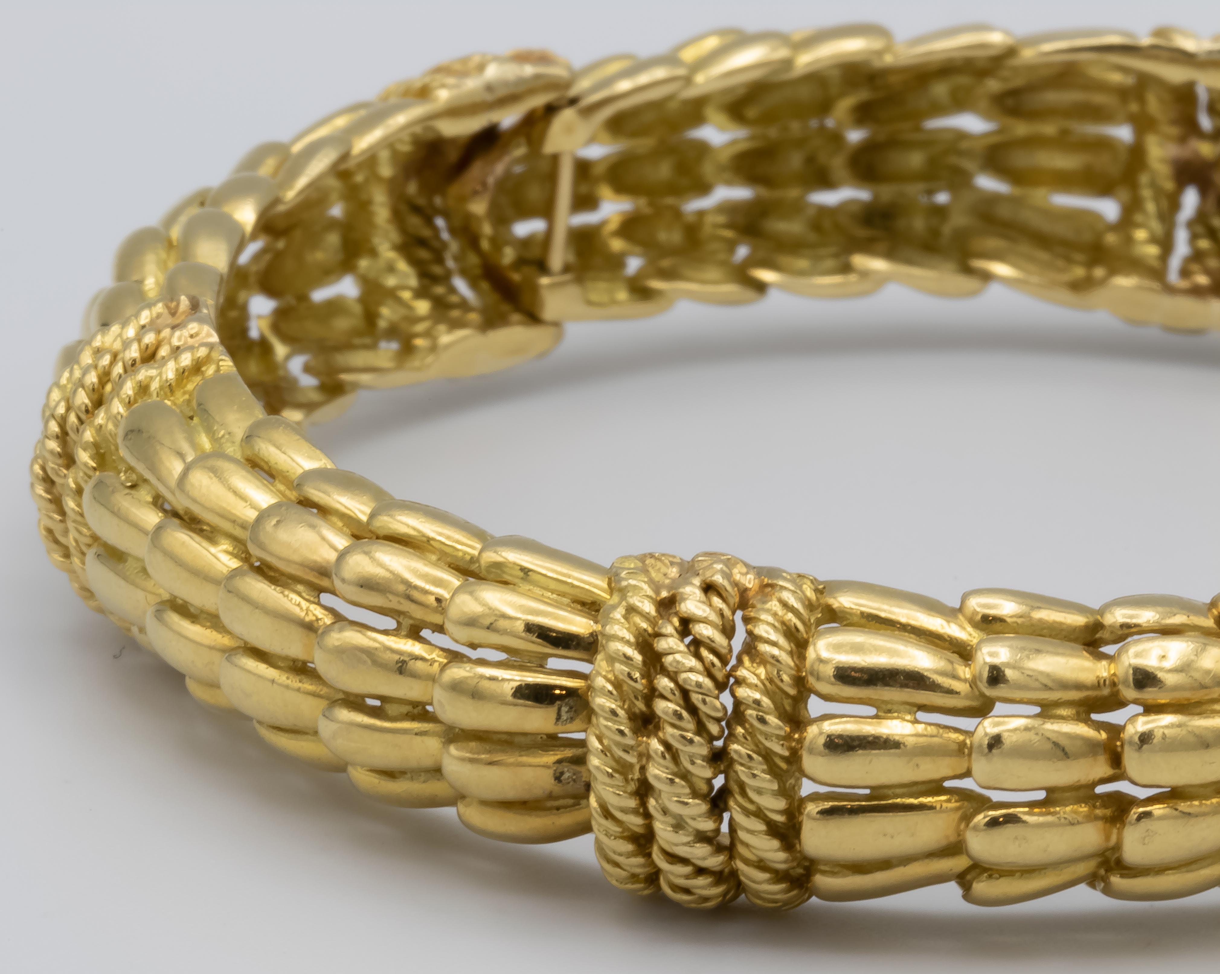 Women's or Men's David Webb Vintage 18 Karat Gold Bracelet