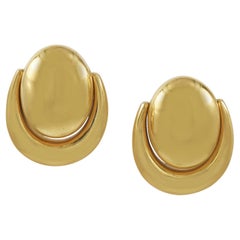 David Webb Orecchini a bottone in oro 18kt vintage