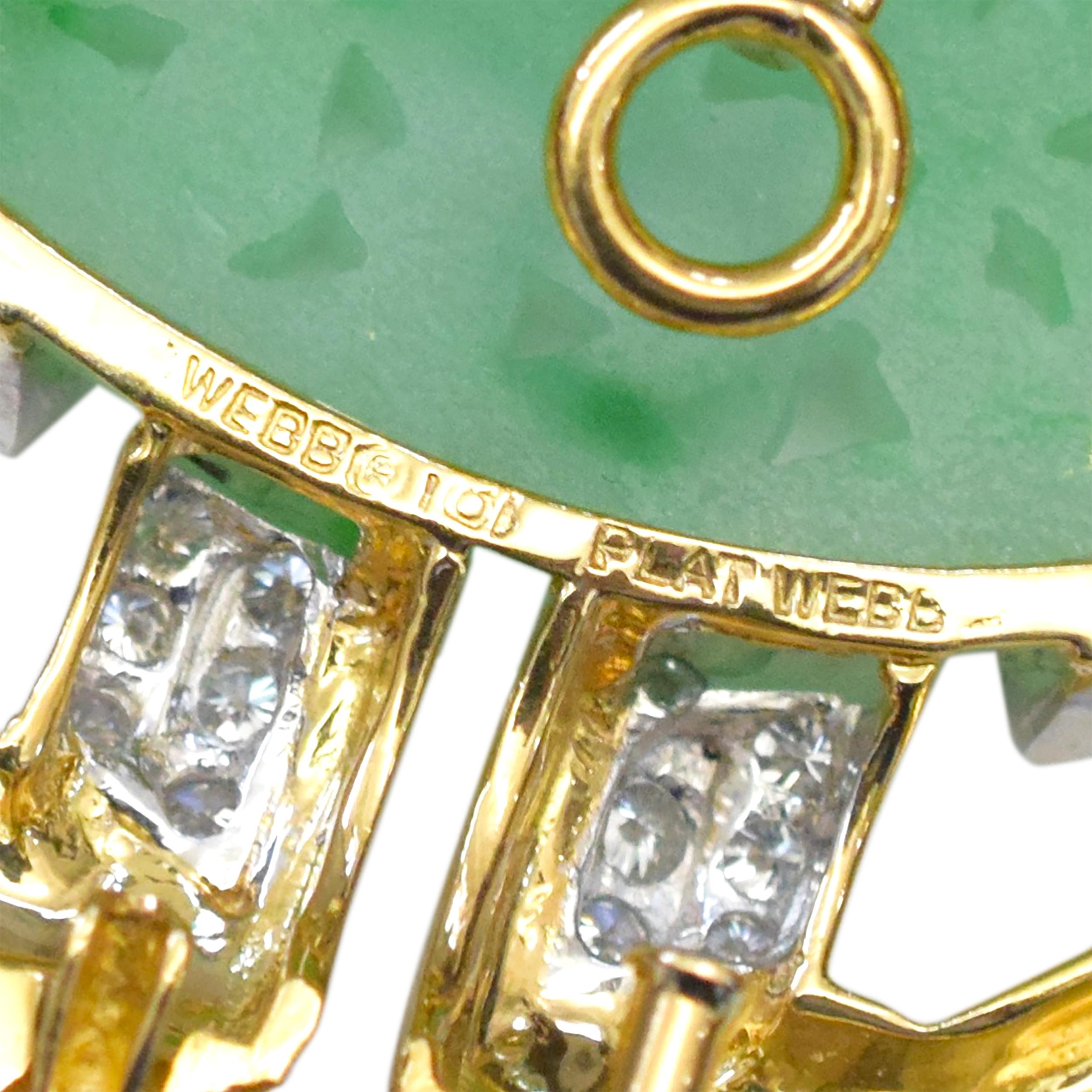 David Webb, Vintage Carved Jade and Gold Necklace by David Webb 2