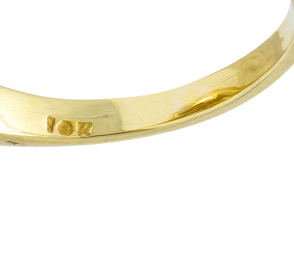 Women's or Men's David Webb Vintage Diamond 18 Karat Gold Conch Shell Ring
