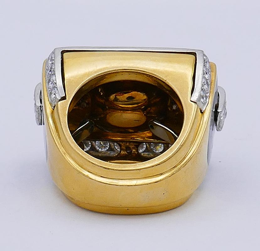 David Webb Vintage-Ring, 18 Karat Gold, gelber Saphir im Angebot 1