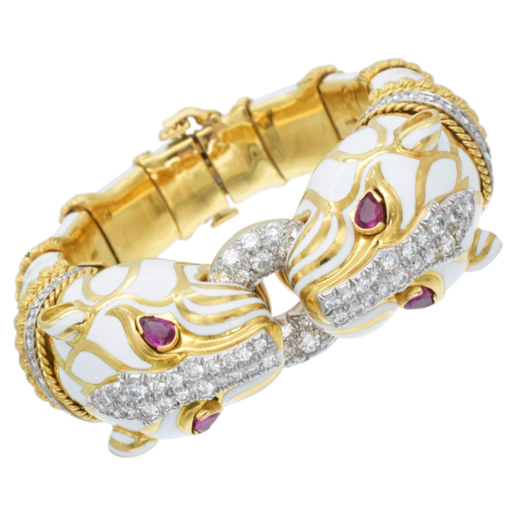 Doppeltes Leoparden-Armband von David Webb