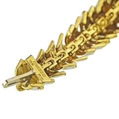 David Webb White Enamel Ram Animal Bangle with Rubies and Emeralds Bracelet