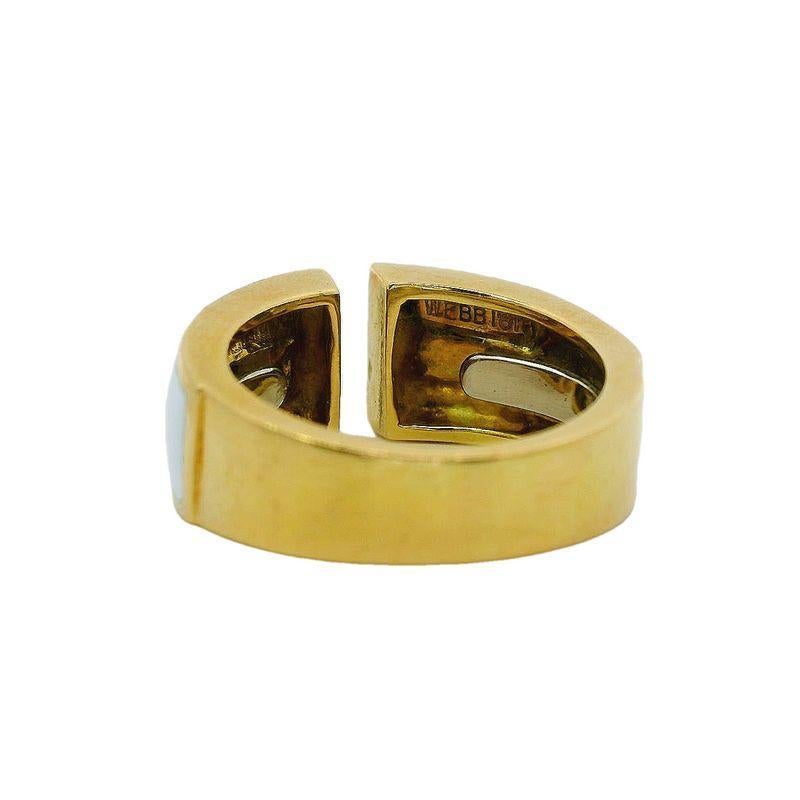 David Webb Anello con smalto bianco in vendita 1